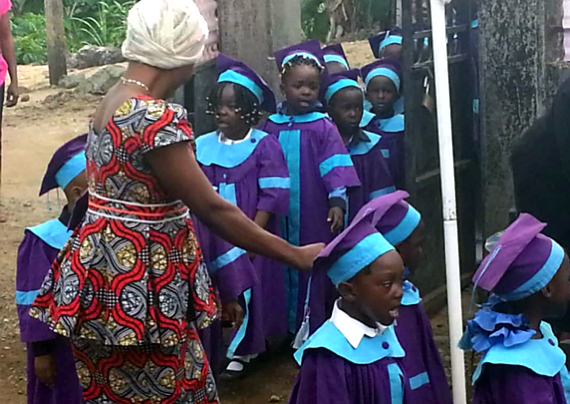 Pupils Entering the school Compound